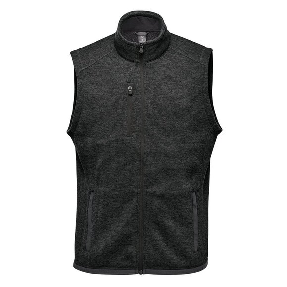 Stormtech Men's Vest Sleeveless Sweater Full Zip Mock Neck Black Heather Size S - Picture 1 of 10